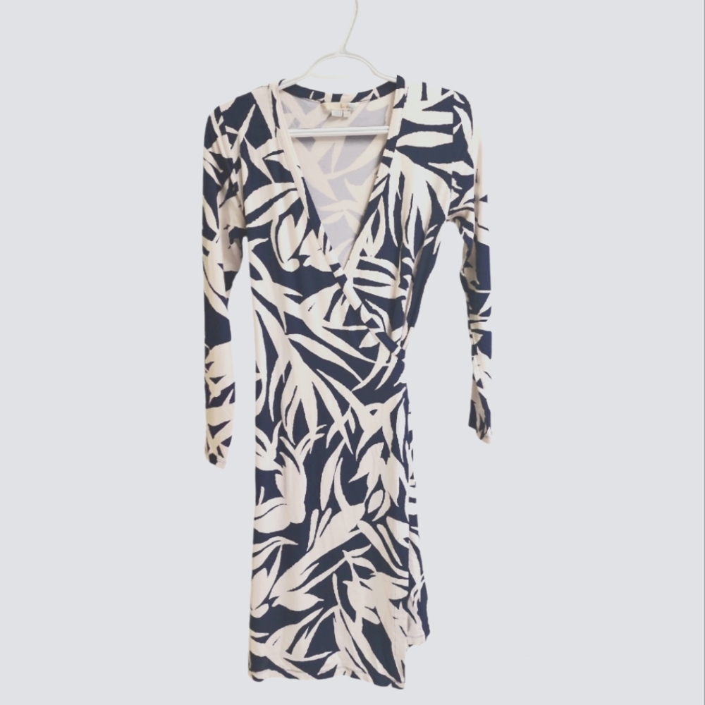 Boden Long Sleeve Wrap Dress